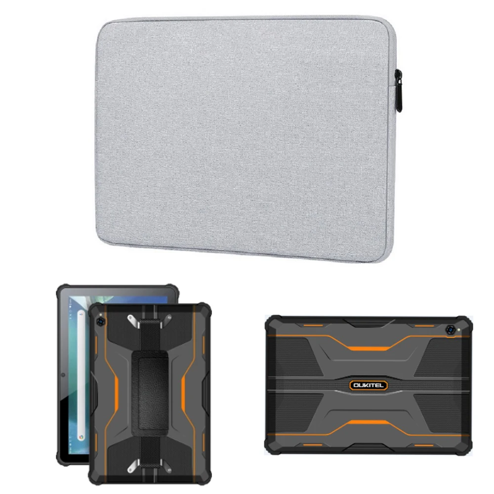 for Oukitel RT3 8inch Rugged Tablet Bag Waterproof Canvas Sleeve Anti-Scratch Carry Handbag Anti-Drop Cases Cover with Zip Pouch