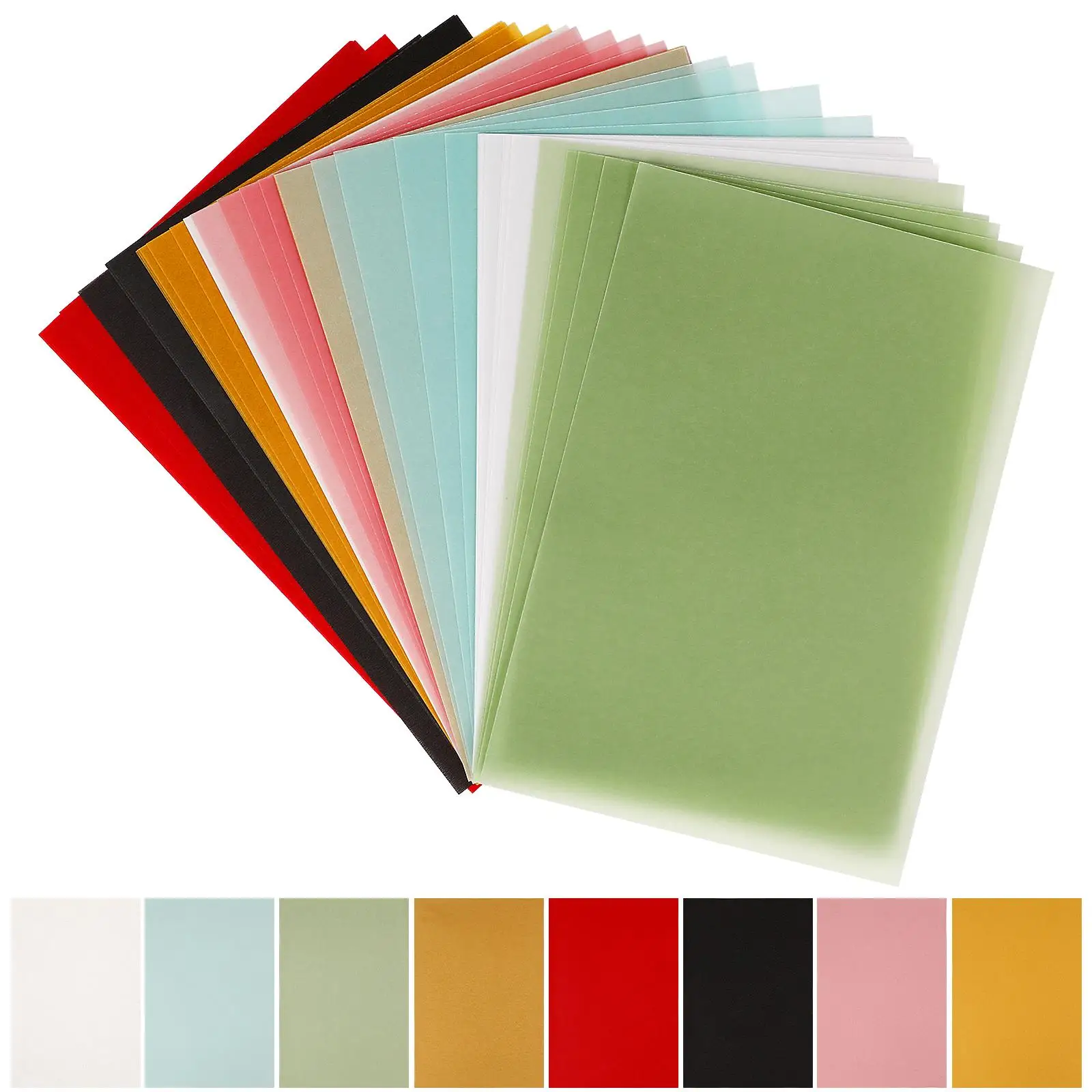50 Sheet Colored Sulfuric Acid Paper Translucent Tracing Sets for Drawing Engineering Copy Calligraphy Craft