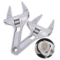 Mini Adjustable Bathroom Adjustable Wrench Strong Clamping Large Open End Multifunctional Aluminum Spanner Bathroom Repair Tool