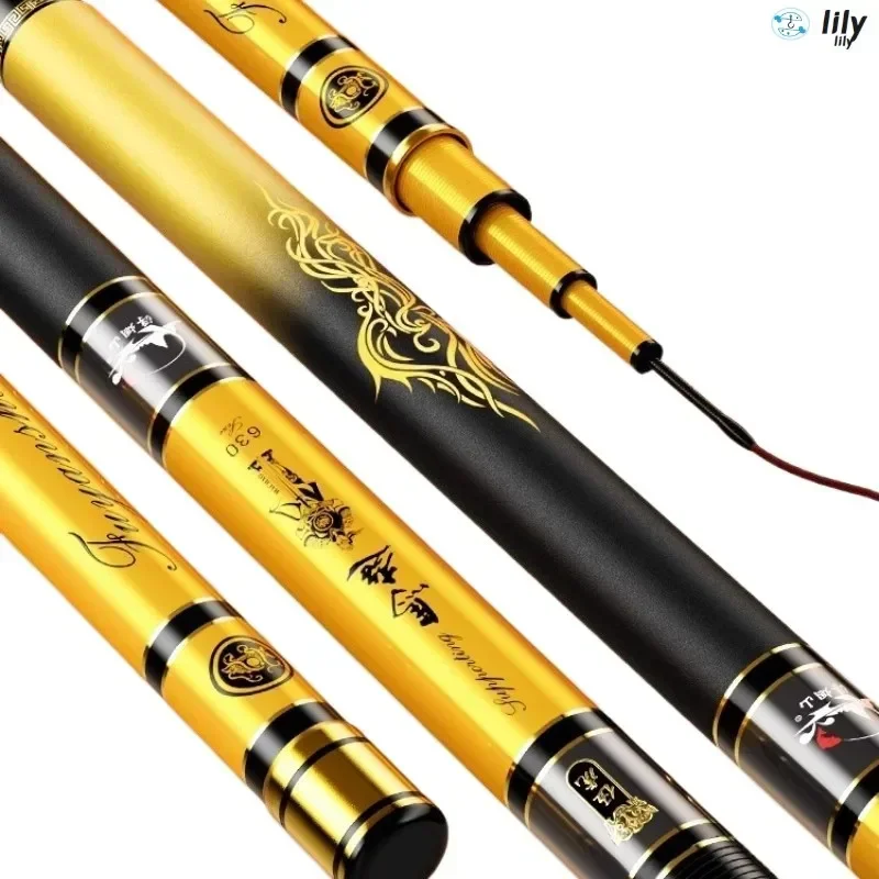 

19 Tune Ultralight Superhard Carp Fishing Rod Carbon Super Long Power Hand Pole River Lake Stream Pole Large Object Rod 3.6-11m