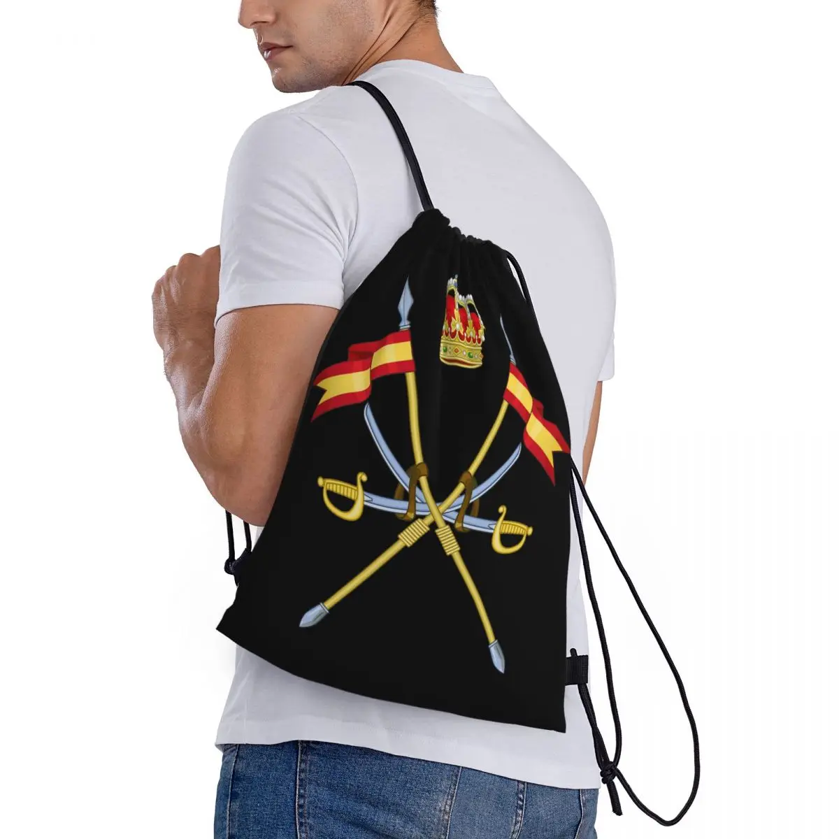 

Emblem Of The Spanish Civil Guard Backpacks Casual Drawstring Bags Storage Bag Book Bags for Man Woman School