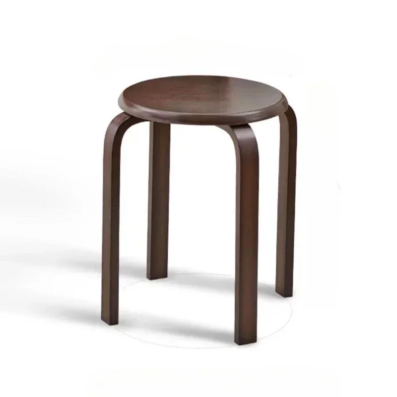 Bench Kitchen Portable Dining Stool Wooden Interior Round Dining Stool Chair Room Dressing Bancos Plegables Home Furniture