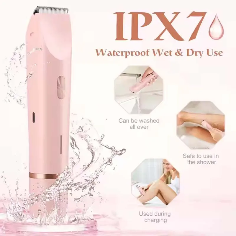 전기 얼굴 면도기, IPX7 방수, 2-in-1 USB 충전 헤어 트리머, 휴대용 가정용 전기 면도 도구