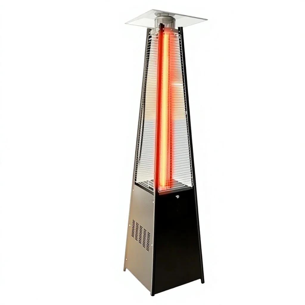 Commercial Outdoor Tower Gas Heaters For Bars, With Heating Coverage Spanning 10 Zones