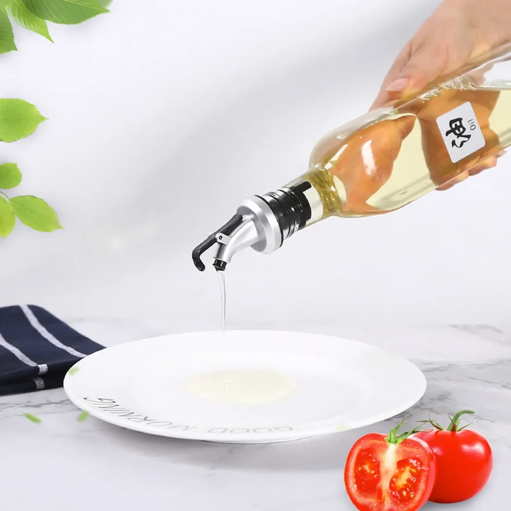 5PCS Olive Oil Sprayer Drip Wine Pourers Liquor Dispenser Leak-proof Nozzle Lock Sauce Boat Bottle Stopper Kitchen Bar BBQ Tool