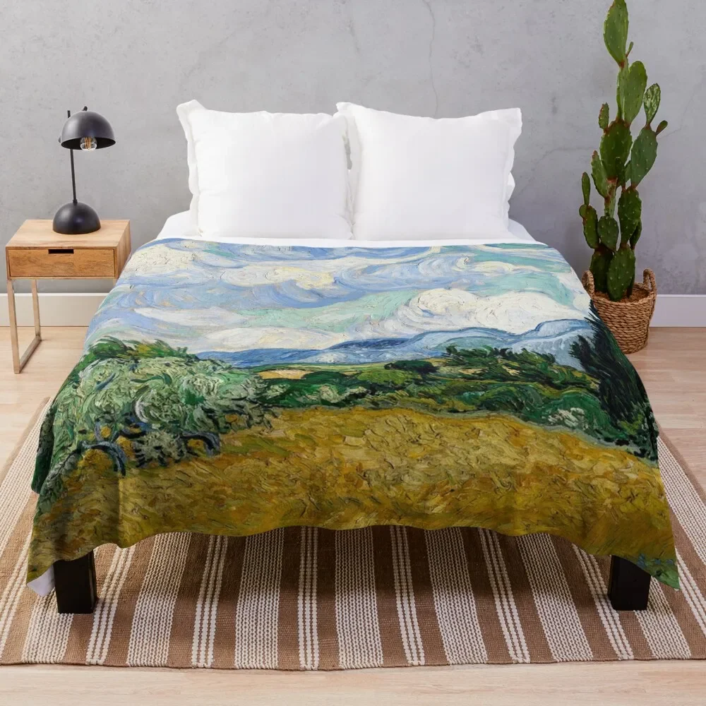 

Wheat Field with Cypresses by Vincent van Gogh Throw Blanket Designers Polar Blankets