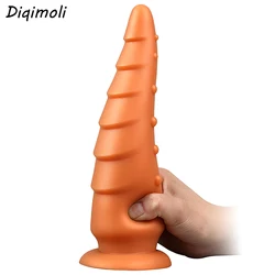 Oversized Liquid Silicone Anal Plug Dildos with Suction Cup Erotic Butt Plug Soft Penis Anal Dilator Sex Toys Dick Masturbator