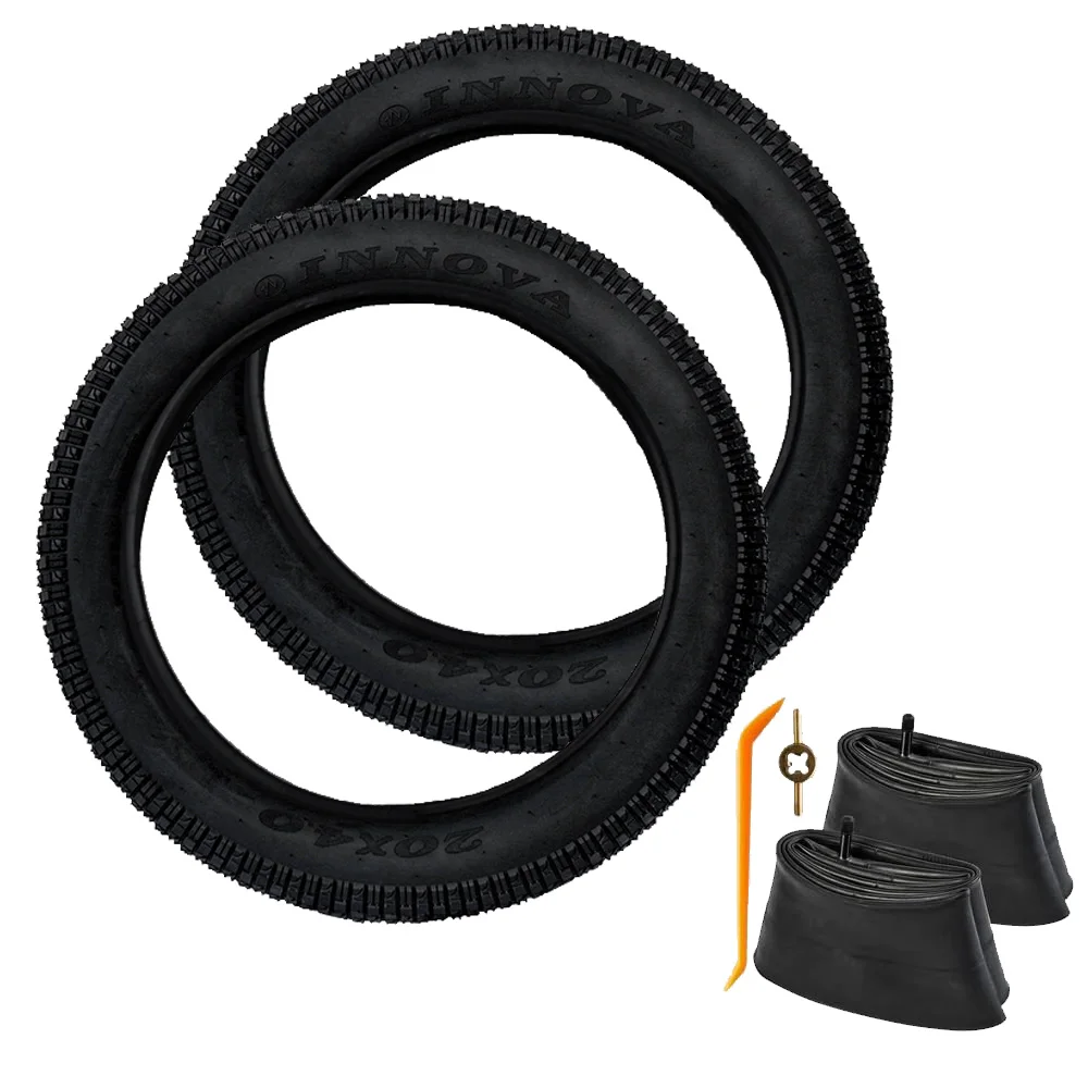 

STLF High Quality 20 Inch Fat Mountain Bike Tires 4.0 Width All-Terrain Travel Tyre with Cycling Inner Tube for Bicycle P