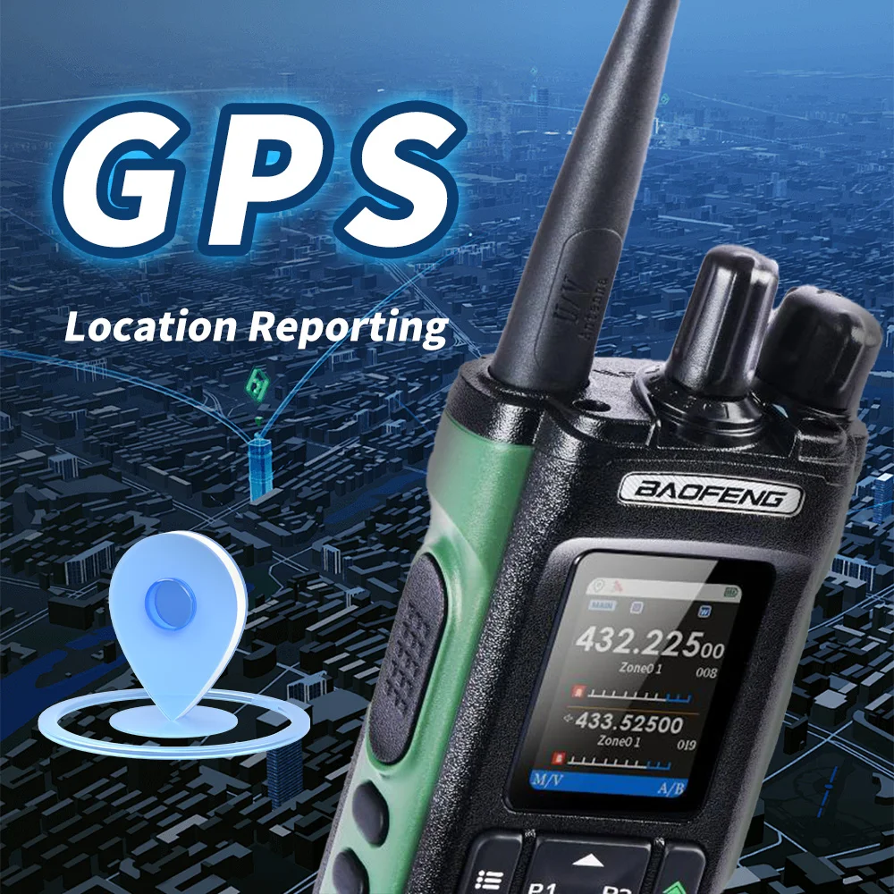 1PC BAOFENG DM-32 Digital DMR GPS Ham Radio | Multi-Band Two-Way Radio with Wireless Frequency & Type-C Programming Synchronizat