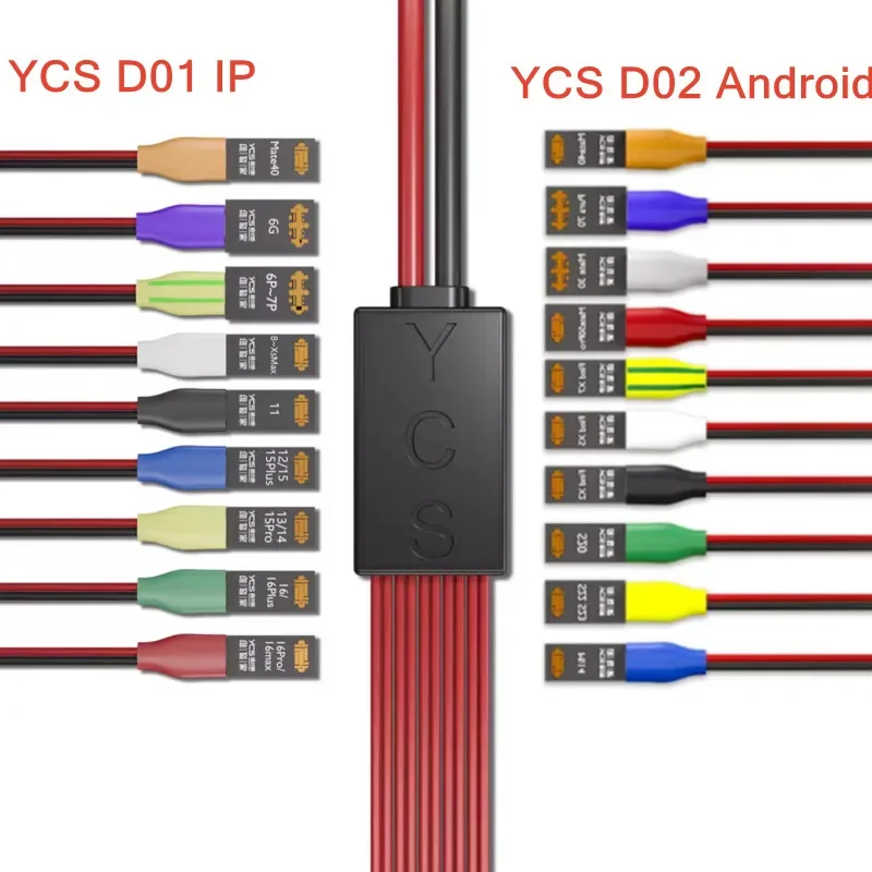 YCS D02 D01 Power On Charging Detection Power Cord For Huawei XIAOMI SAMSUNG Android Battery Clip Motherboard Testing Cable Tool