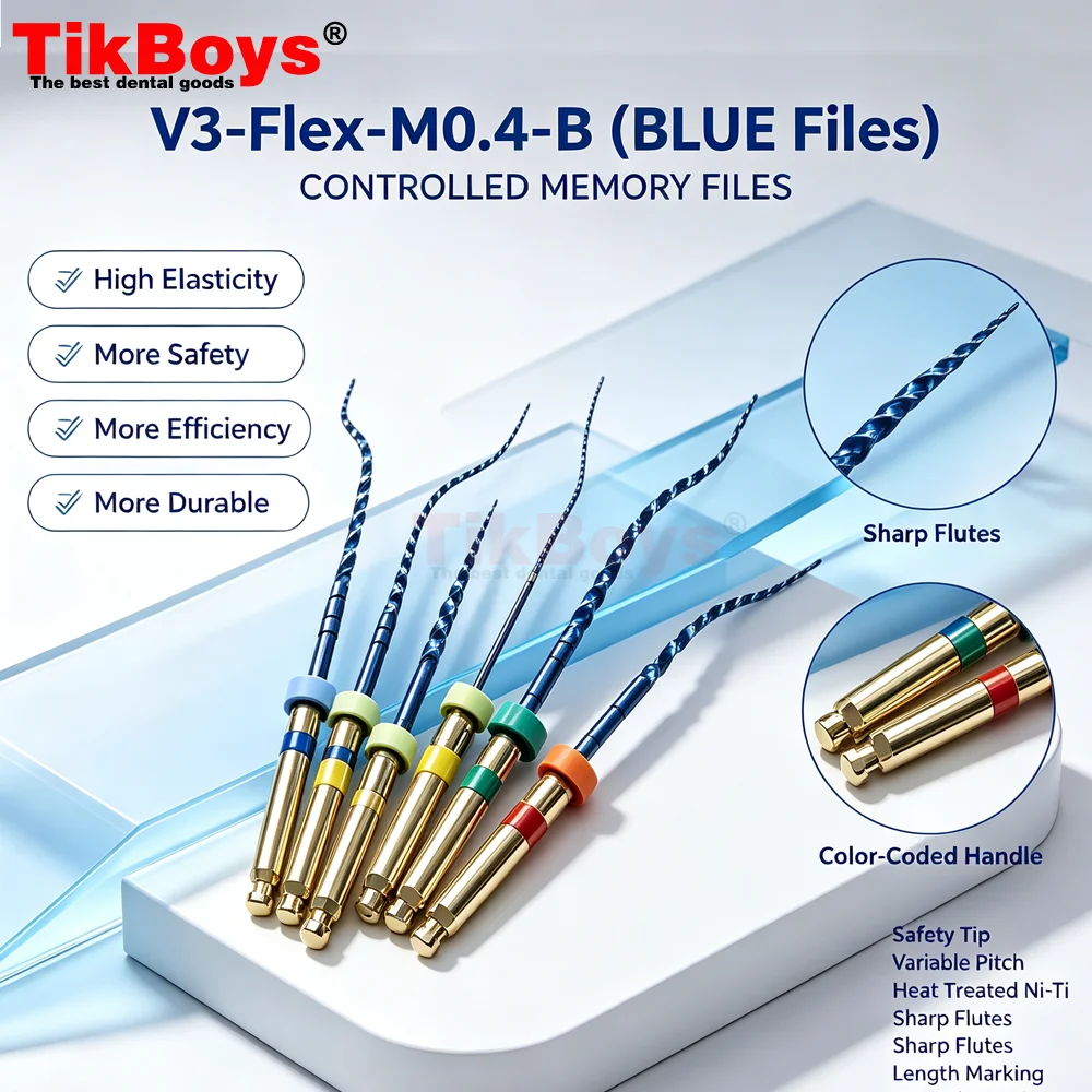 6Pcs/Pack Dental Nickel Titanium File Heat Activation Root Canal Niti File Endodontic Rotary Odontoiatria Pediatric Dentistry