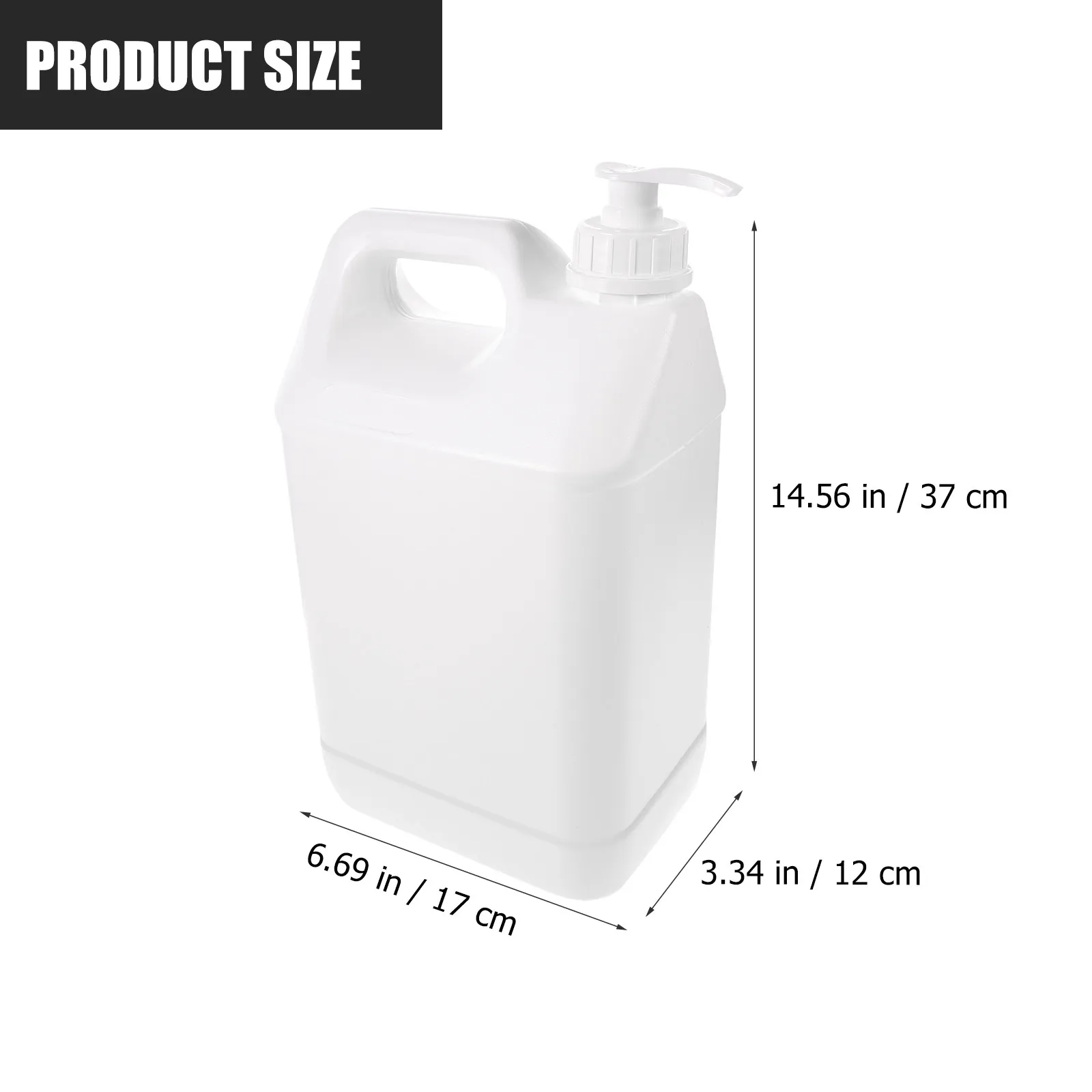 5L Premium Plastic Square Pump Bottle Large Opening Easy Press Mechanical Spring for Liquid Soap Shampoo Body Wash Refillable