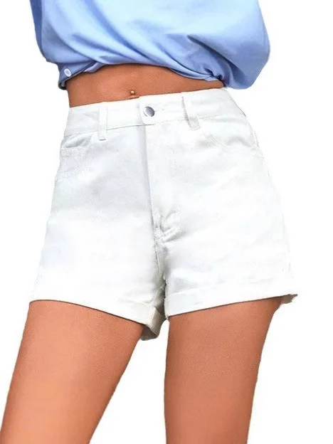 

Casual Shorts High Waisted Loose Fit Jeans Wide Leg Breathable Soft Denim Shorts Summer Beach Holiday Vacation Culottes