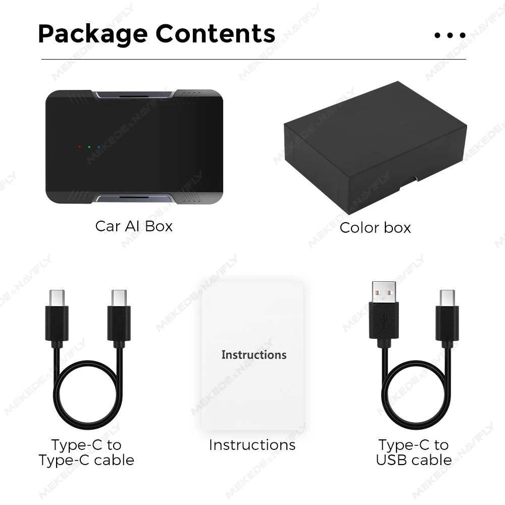 

Мультимедийный проигрыватель 2026 Android AI BOX Mini Wireless Carplay BOX для автомобилей, Android AUTO, 2G+16G, WIFI, BT для Ford, Chevrolet, Toyota, Honda