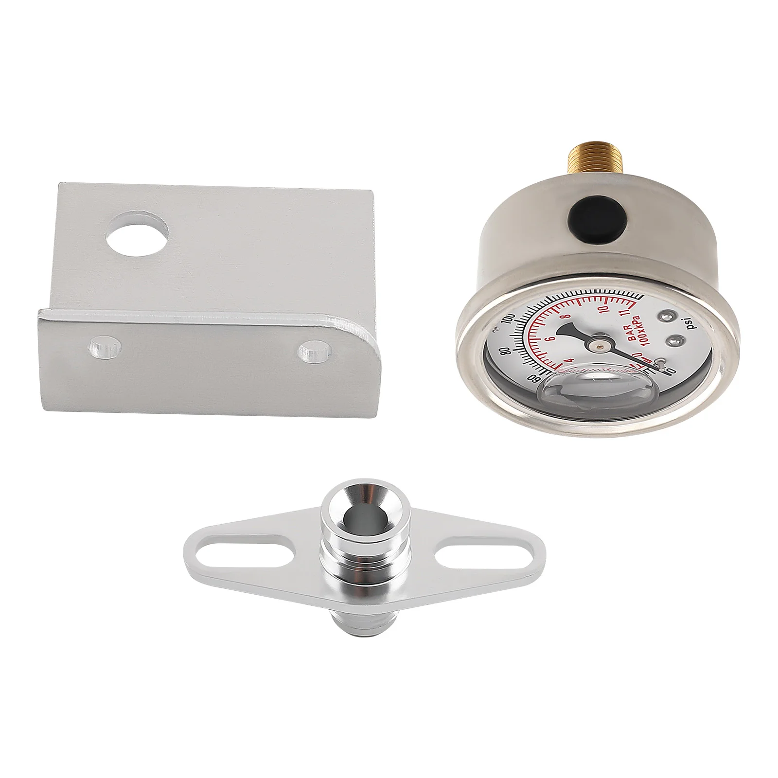 مجموعة منظم ضغط الوقود القابلة للتعديل AN 6 أطراف تركيب عالمية 100 رطل لكل بوصة مربعة أحمر جديد مجموعة واحدة