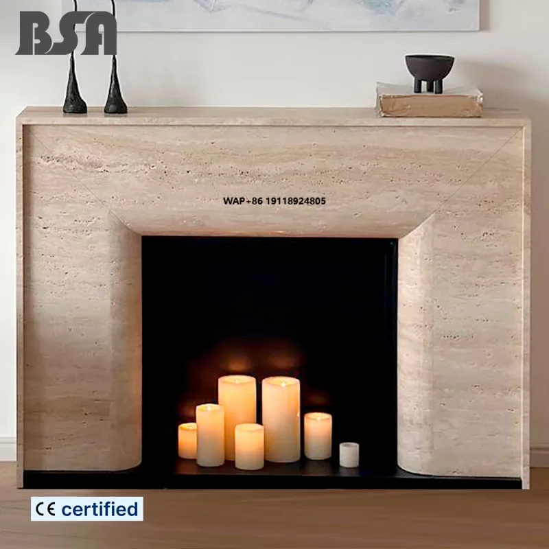

Custom Marble Fireplace Marble Fireplace Surround Freestanding Fireplace Frame for Interior Decoration