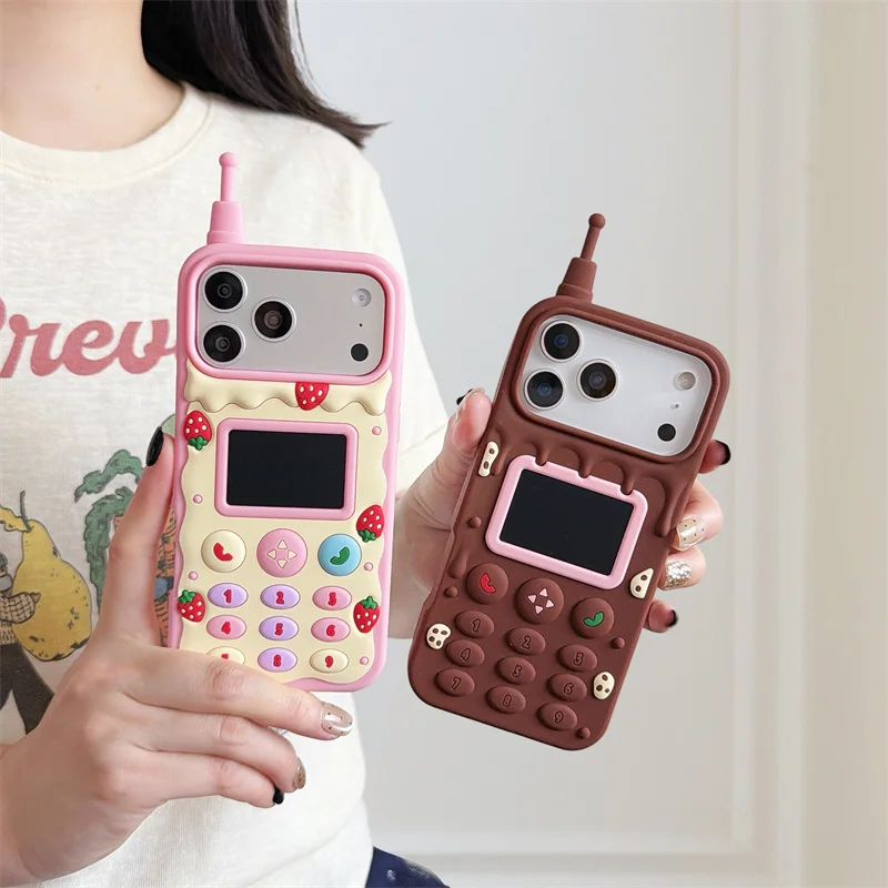 Chocolate phone design | Silicone soft case | Best friend gift | Phone case suitable for iPhone 12 13 14 15 16 17 18 Pro Max