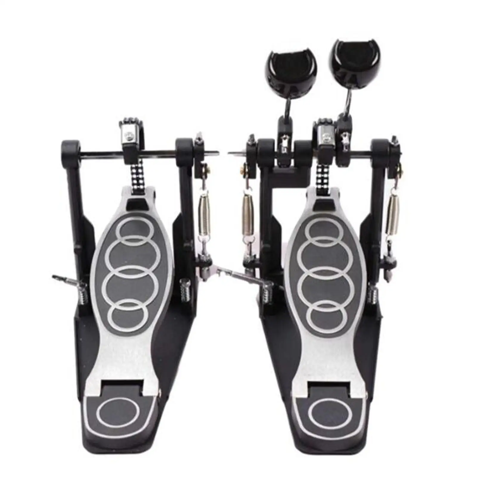 Dual Chain Double Bass Drum Pedal Two Way Beater Percussion Gear for Acoustic Drums and Electronic Drums