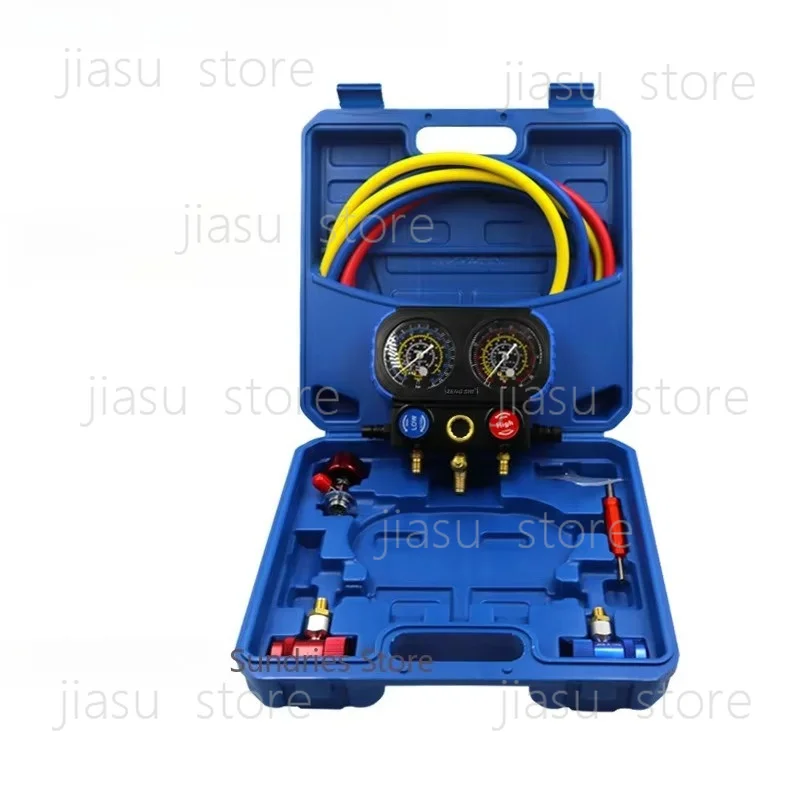Professional 1234YF Air Conditioning Refrigerant Kit Automotive AC Pressure Diagnostic Gas Snow Kit