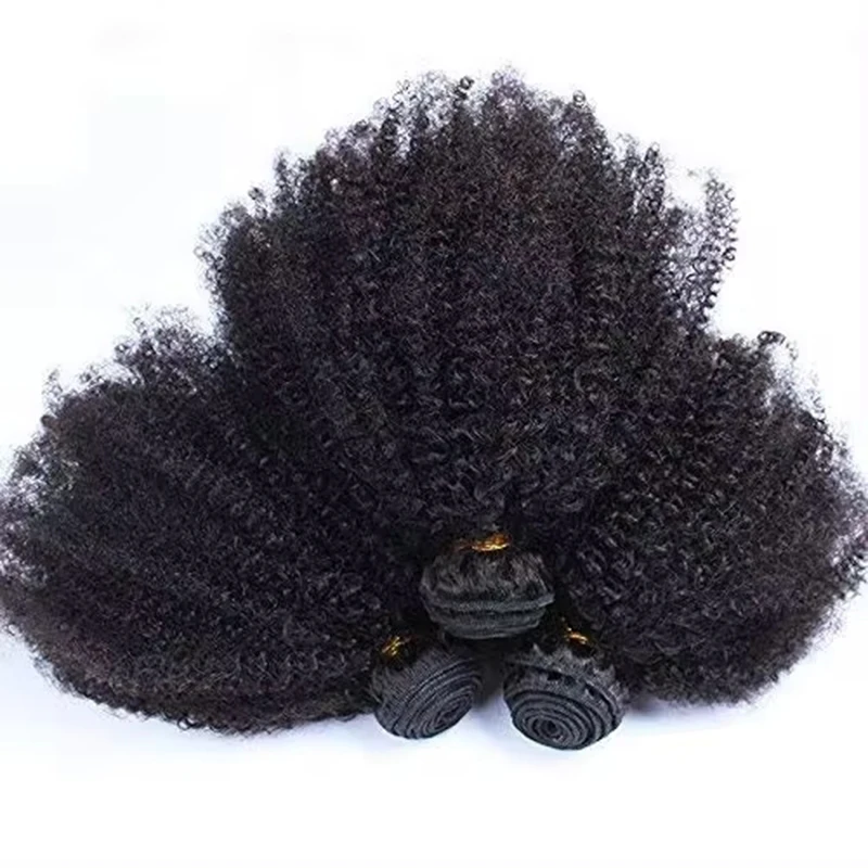 Brazilian Afro Kinky Curly Human Hair Bundles Remy 4b 4c Afro kinky Bulk Human Hair Weave Bundle Deal Hair Extensions 1/2/3 pcs