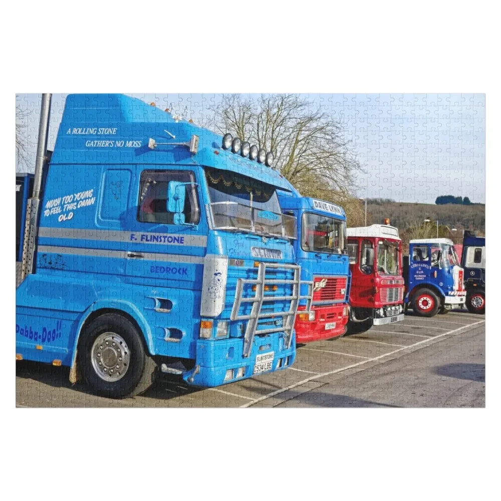 Classic Commercial Lorries at Warminster, Wiltshire, UK Jigsaw Puzzle Personalized Baby Object Game Children Puzzle