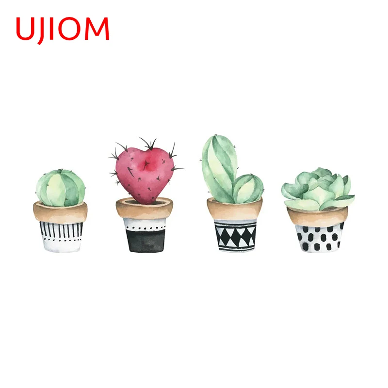 UJIOM 13cm X 4.8cm Home Plants Interesting Wall Stickers Humorous Living Room Refrigerator Waterproof Decal Bedroom Decoration