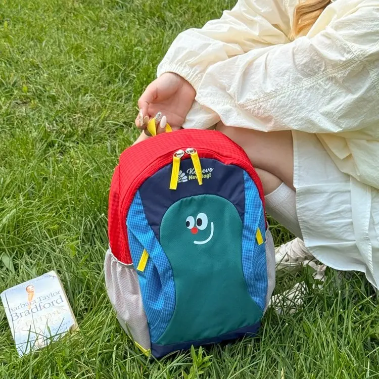 Dopamine Color Block Hiking Backpack Unisex Lightweight Cute Outdoor Travel School Bag Mountain Climbing Bag for Boys And Girls