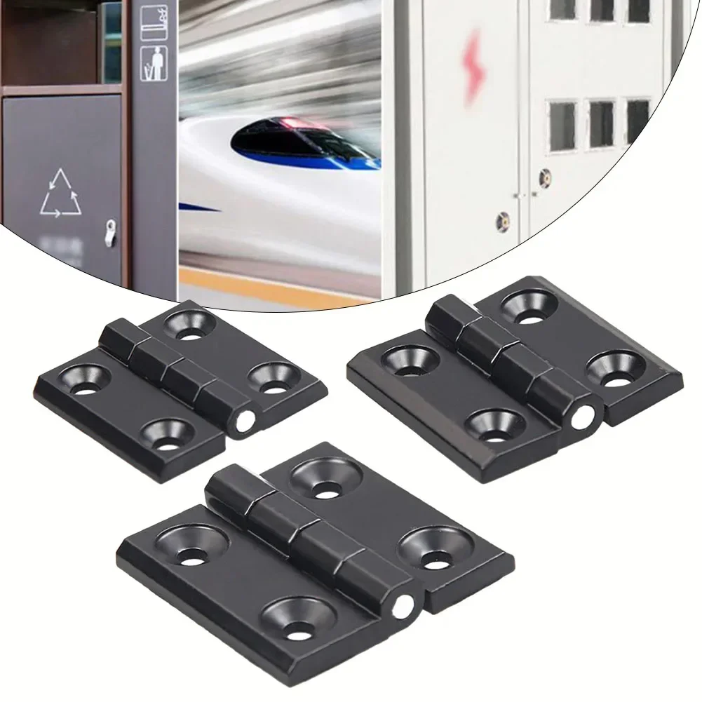 1/2 pz 40/50/60mm Cerniere di Testa In Metallo Nero Cerniere Per Porte Armadio Scatola di Alluminio Backflap Capannone Porta accessori hardware
