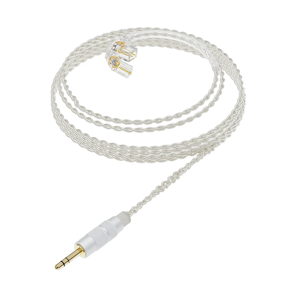 ND Oortelefoonkabel 3M Lang Verzilverde Upgrade Kabel 2PIN 0.75MM Kabel Voor ND Originele Vervangende Headset Draad