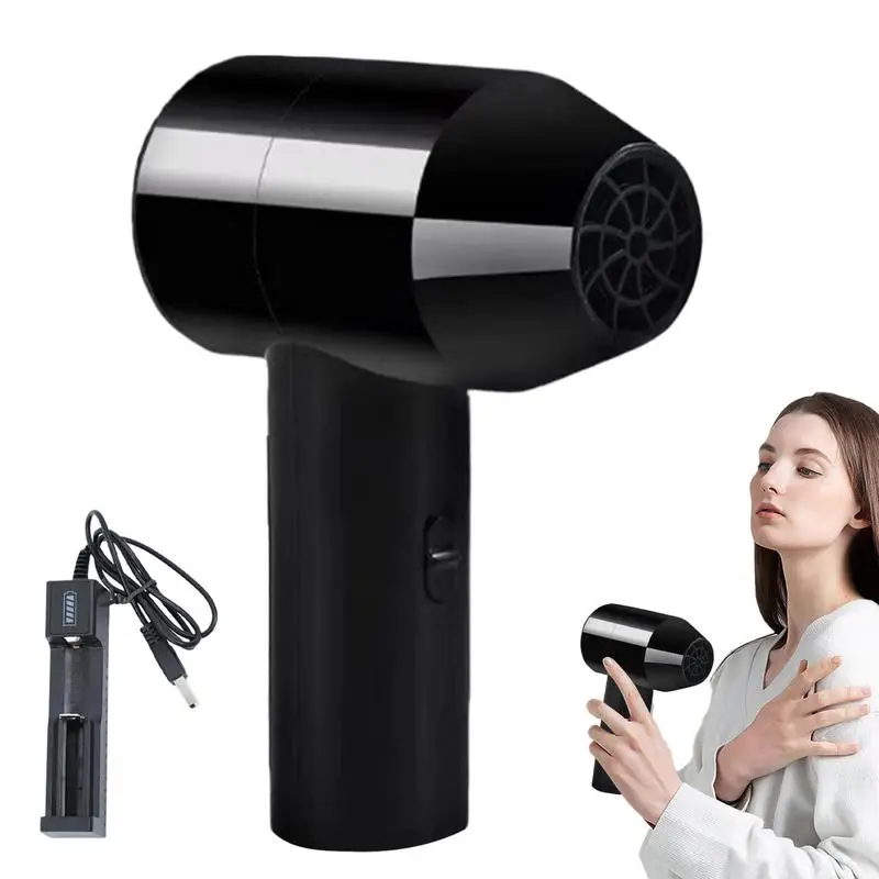 Secador de cabelo sem fio usb recarregável portátil secador de cabelo sem fio de baixo ruído para estudantes de arte e artistas