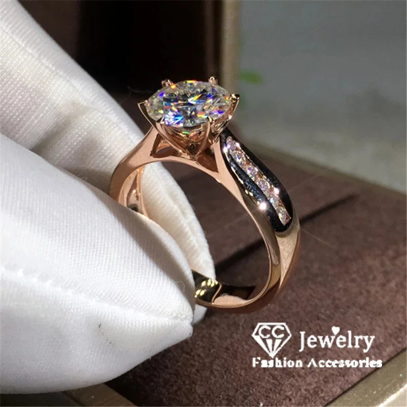 CC Rings White Gold Plated Fashion Jewelry Engagement Wedding Ring for Women Fine Accessories Drop Shipping CC3158