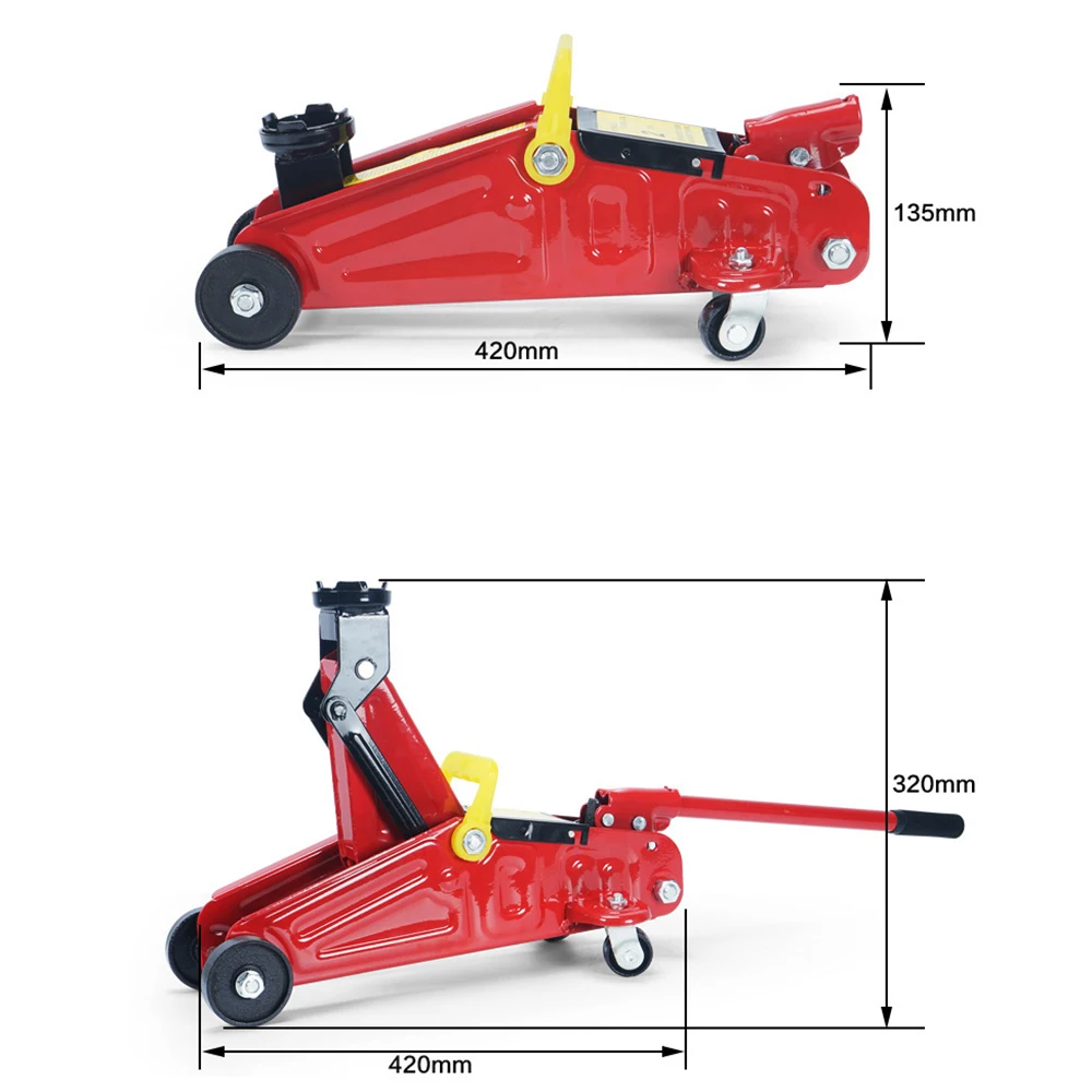 2 Ton Auto Hydraulic Jack Vehicle Oil Pressure Tire Replacement Lifting Repair Tool Car Emergency Curbside 13cm-30cm