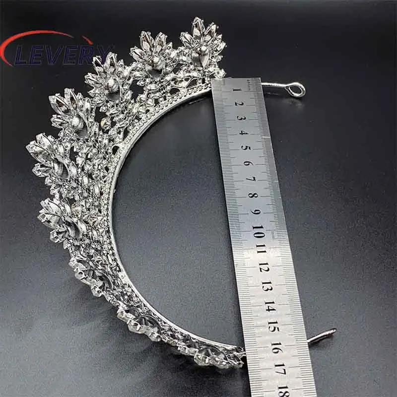 Levery 2024 New Bridal Headwear Crown for Wedding Crystal Pageant Crown