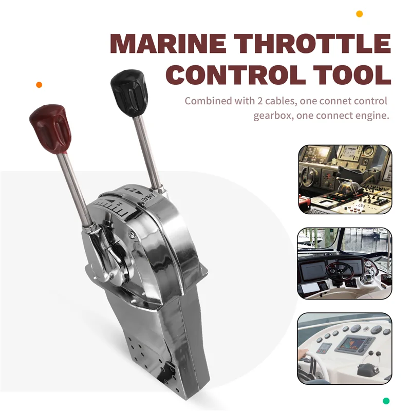 

Верхнее крепление для лодки, двойная рычажная ручка, управление двигателем, рычаг управления лодкой морского двигателя