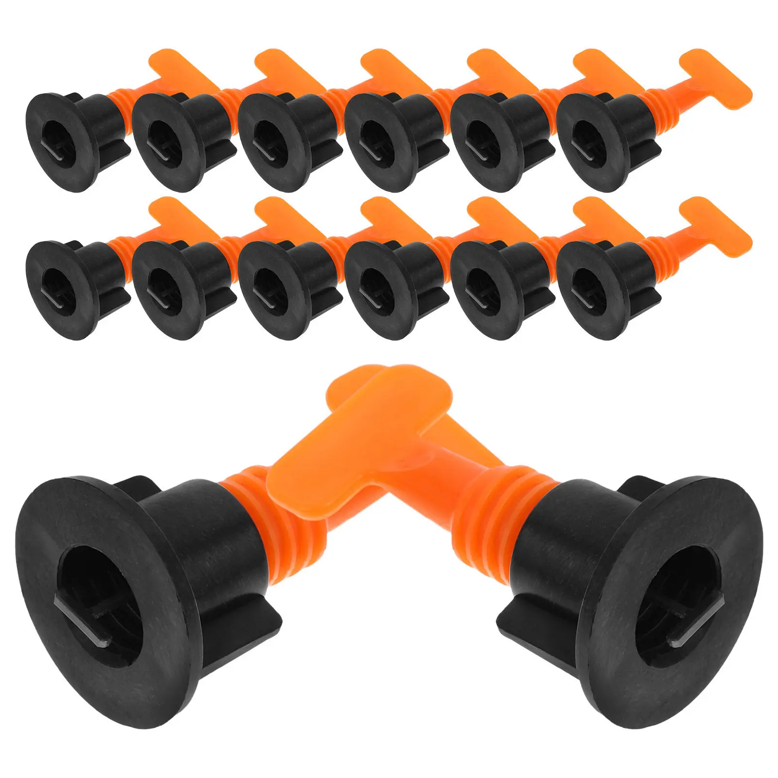 50Sets Tile Leveler Locator Plastic Reusable Tile Leveling System DIY Tiles Leveling Tool Floor Wall Installation Kits