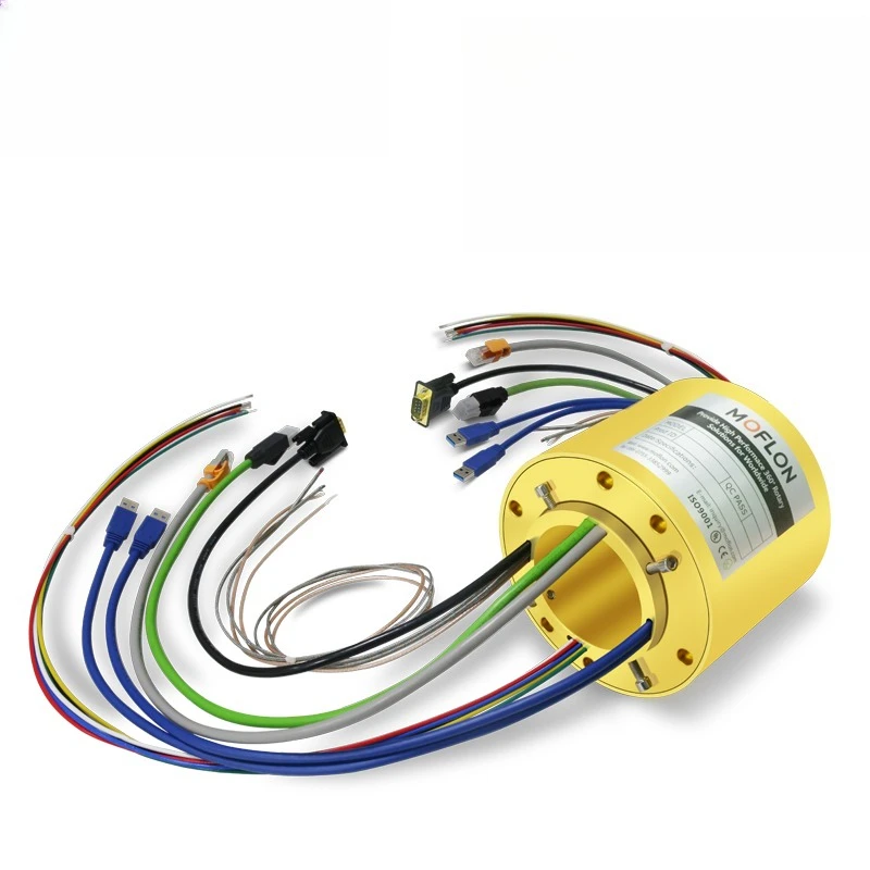 

Slip Ring Collector - 2/4/6/8/12mm Through Hole Rotary Connector | Carbon Brush Conductive Ring for 360° Power/Signal Transfer