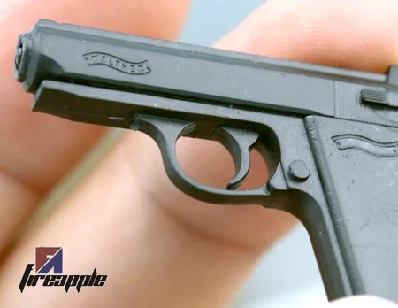 1/6 PPK 007 Gun Model For 12" Action Figure Plastic Black Soldier Accessory