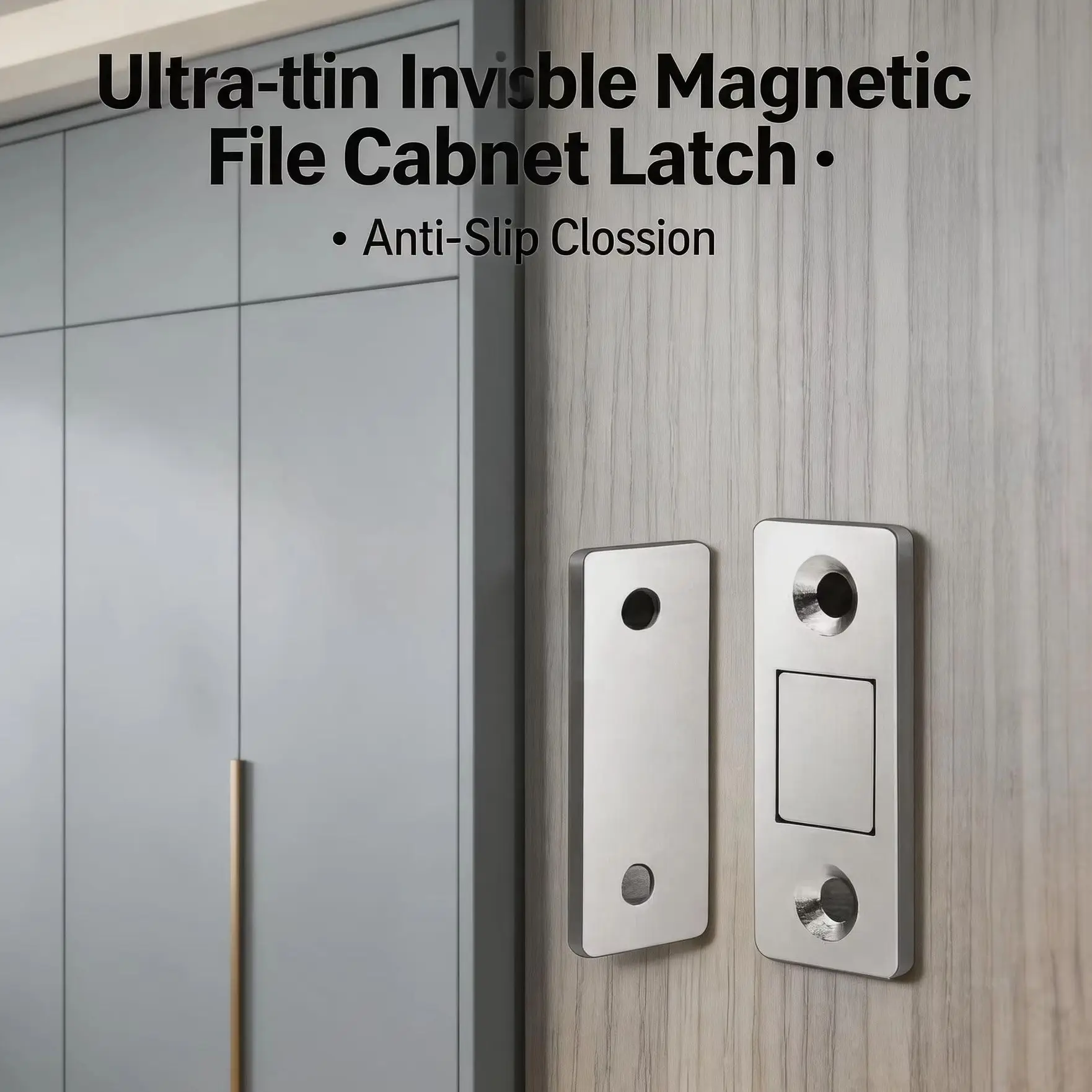 Non-drilling Ultra-thin Magnetic Suction Closet Room Drawer Mobile Cabinet Door Magnetic Suction Invisible Cabinet Door Closer