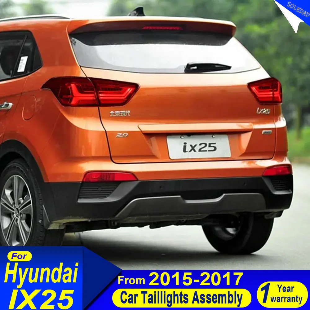 Car Tail Lamp for Hyundai Creta Ix25 2015 2016 2017 Full LED Taillights with Running Turn Signal Function Plug and play view 2