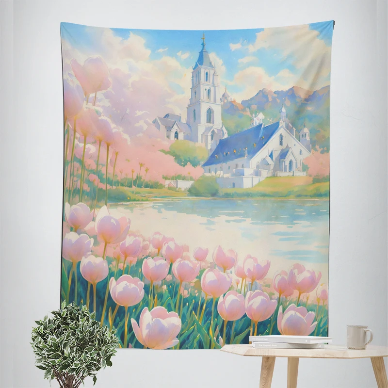 Home decorations room decor wall tapestry aesthetic bedroom aesthetic wall art large fabric wall tapestry