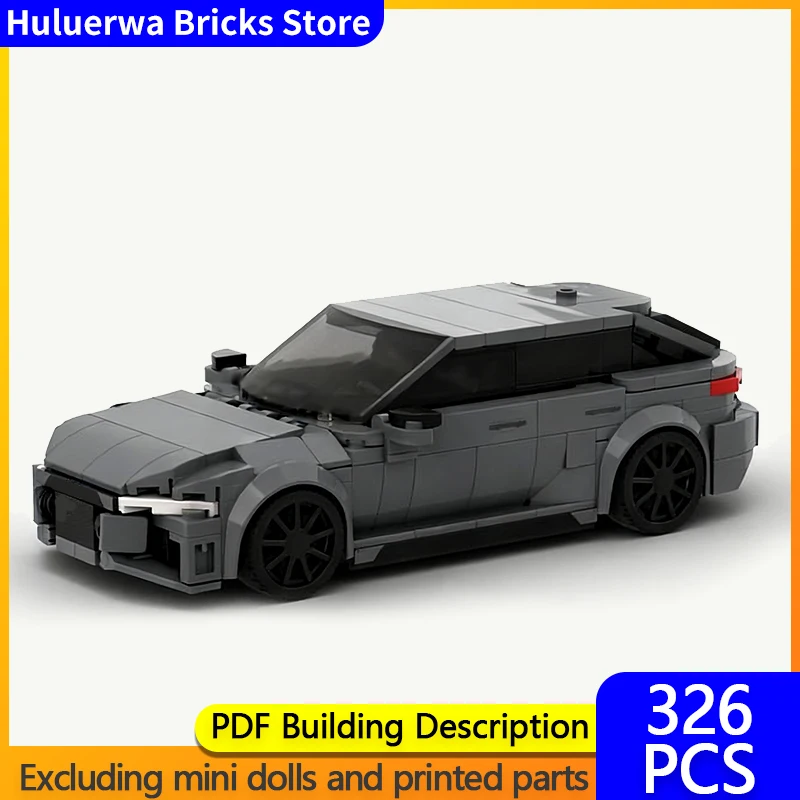 

Модель скоростного гоночного автомобиля MOC, строительные кирпичи RS6 Avant Station, универсал, модульная технология, подарки, праздник, сборка, детские игрушки, костюм