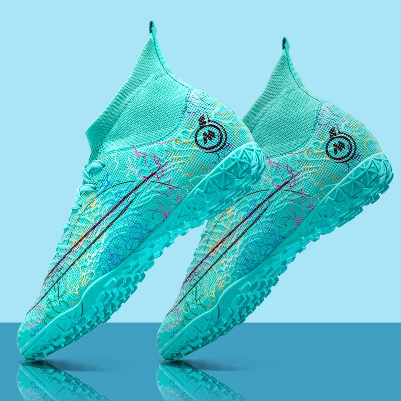 FG/TF Soccer Shoes Society Men\'s Football Boots Grass Anti-Slip Outdoor Training Cleats Futsal Sneakers Children Sports Footwear