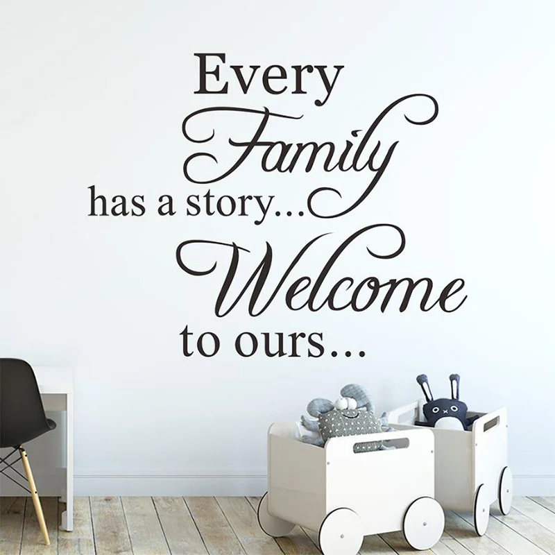 Inglês Phrase Wall Sticker para sala de estar, quarto, destacável, impermeável, auto-adesivo, DIY Decoração da parede