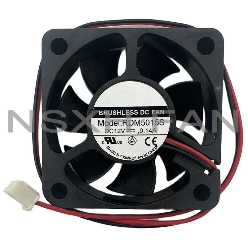 Ventilador rdm5015s, 12v, 0.14a, 50x50x15mm, 2pin, para dvd player, refrigerador, dissipador de calor, computador