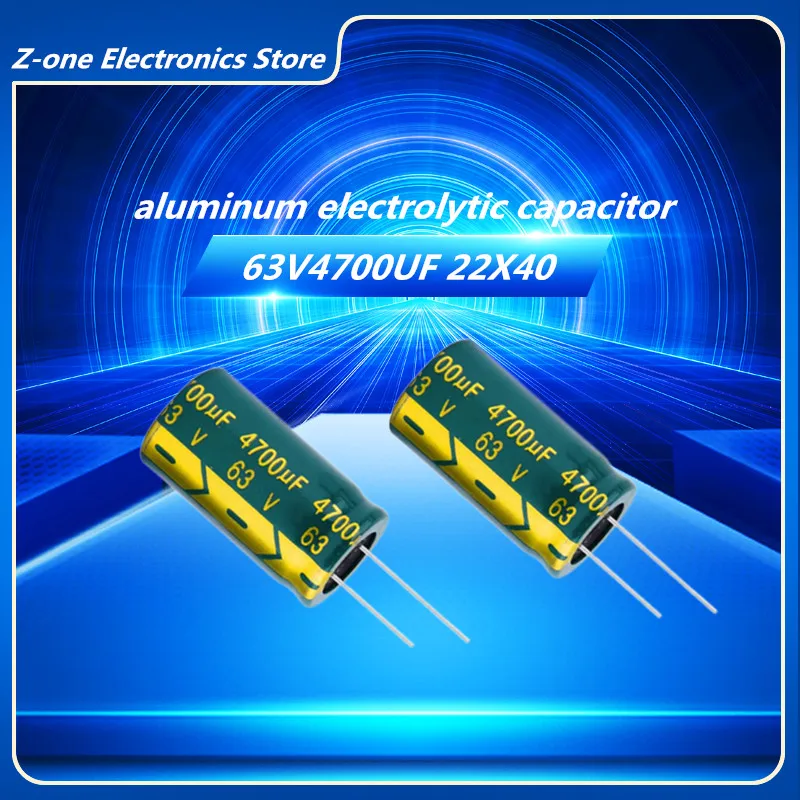 2pcs 63V 4700UF Electrolytic Capacitor  63V4700UF 22X40 mm High Frequency Low ESR Aluminum Capacitors