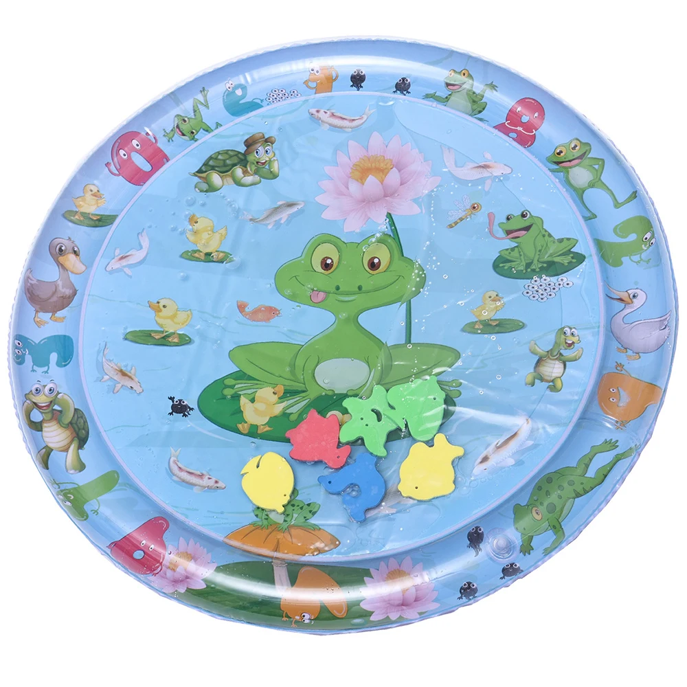 ROOXIN Baby Water Play Mat Inflatable Cushion PVC Infant Toddler Water Pad For Kids Outdoor Summer Playing Water Mat Water Toys