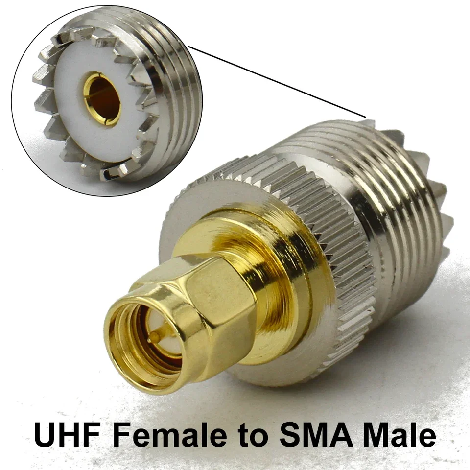 Conector UHF a SMA SO239 PL259 macho y hembra, adaptador de RF para radio CB 4