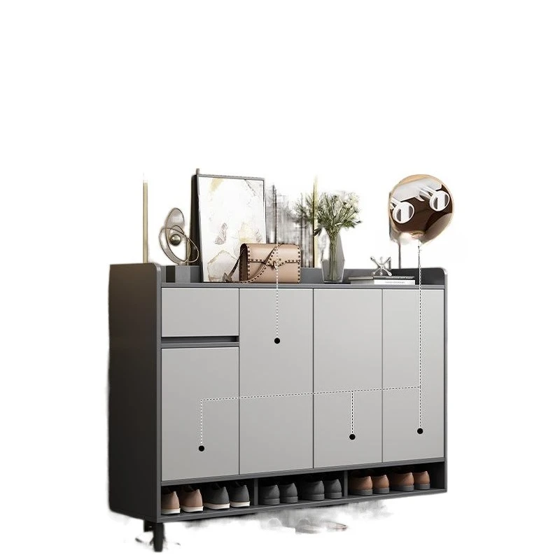 

Door shoe cabinet, door against wall, large-capacity storage cabinet