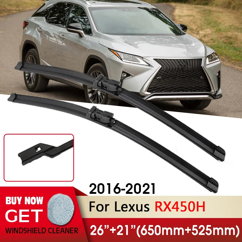 

Car Wiper Front Wiper Blade 26"+21" For Lexus RX450H 2016-2021 Fit push button Front Windscreen Wipers Auto Accessories