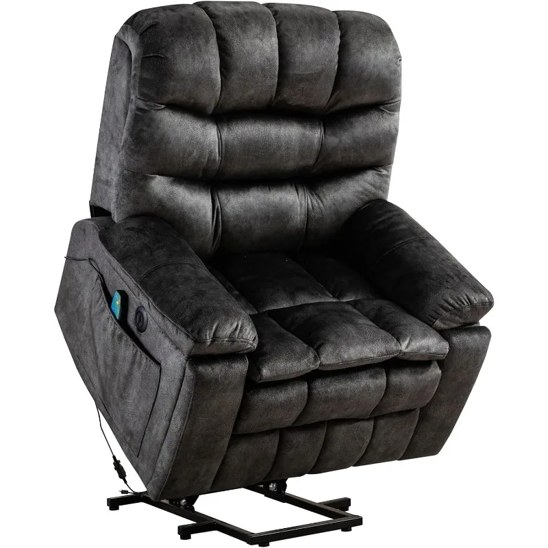 Large Power Lift Recliner Chairs with Massage and Heat for Elderly, Heavy Duty and Safety Motion Reclining Mechanism